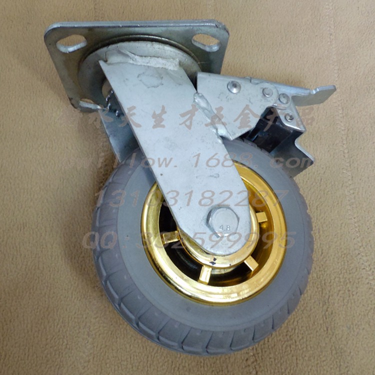 5寸雙剎萬向腳輪